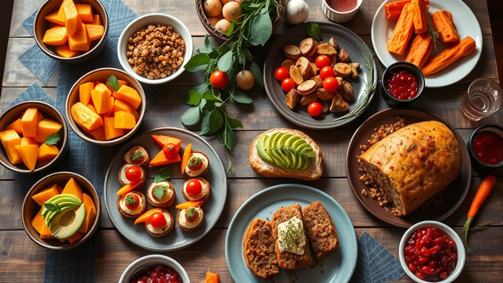 vegan holiday festive feast