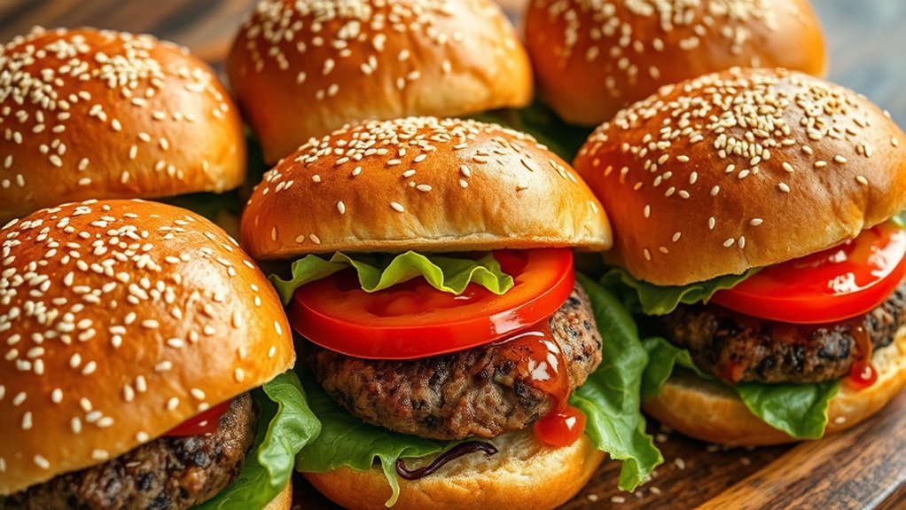 vegan sliders with spicy sauce