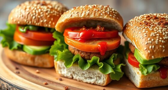 vegan sliders with spicy sauce