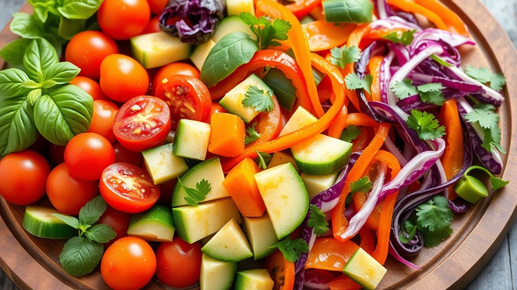vibrant healthy veggie salads