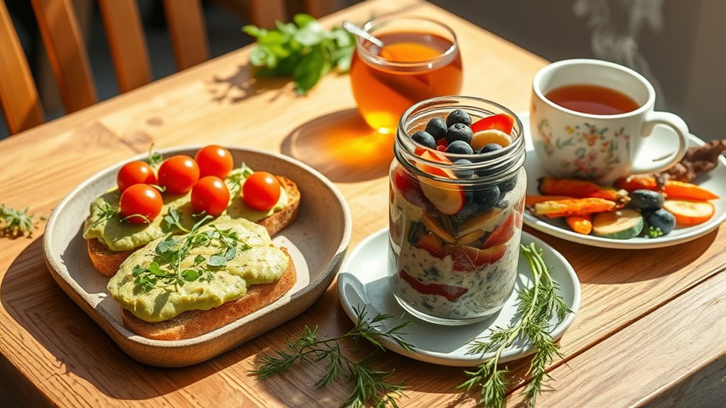 vibrant plant based morning meals