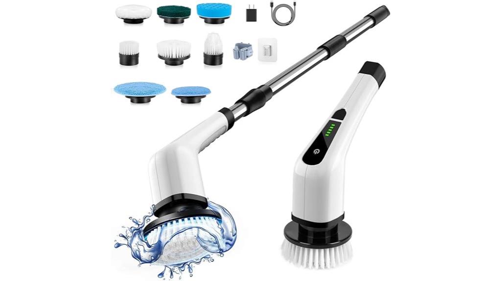 electric scrubber with brush heads