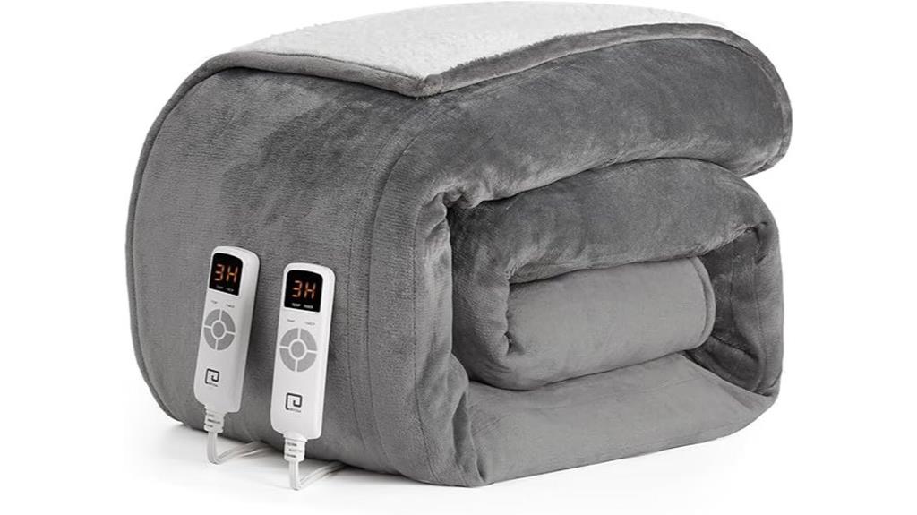 heated blanket with controls