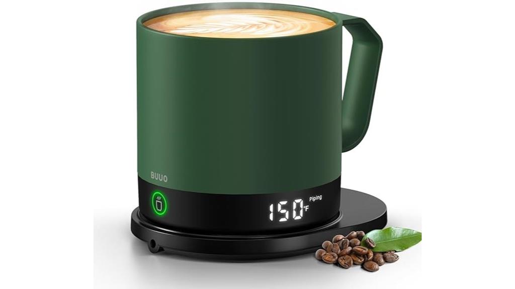 heated mug with display