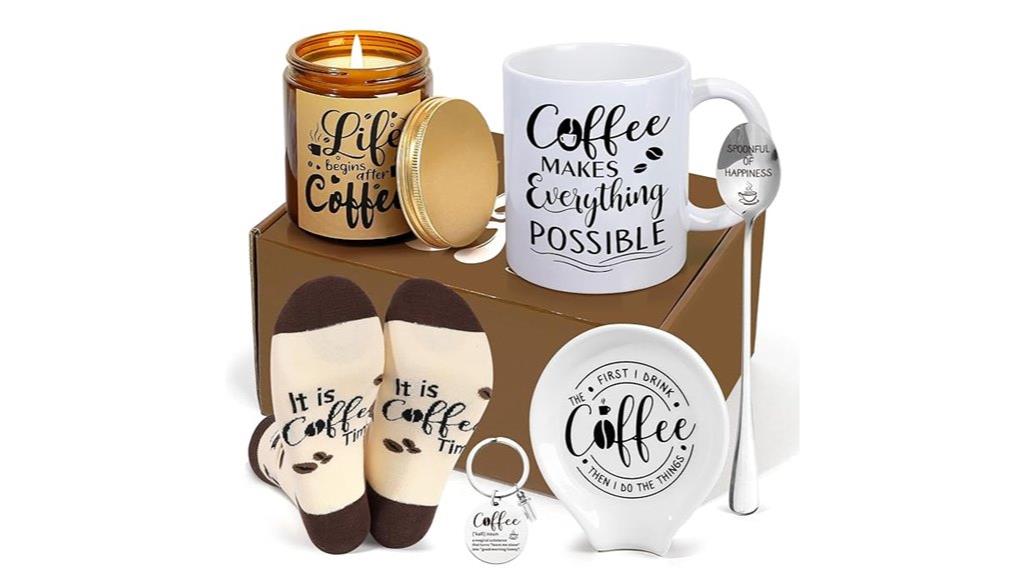 six piece coffee gift basket