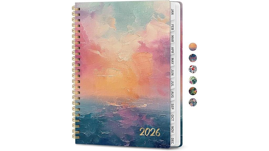 sunset hardcover a5 planner