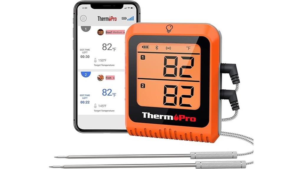 wireless dual probe meat thermometer