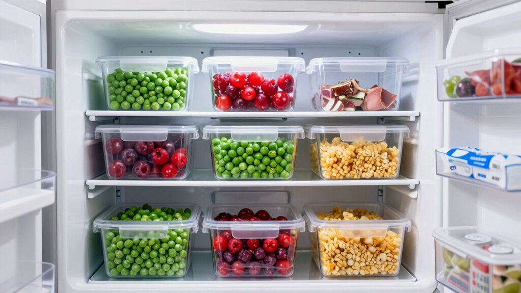assess freezer capacity and contents