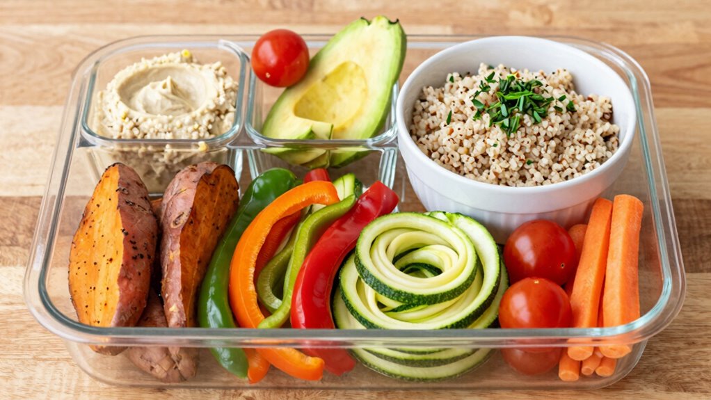 balanced colorful nutritious meals