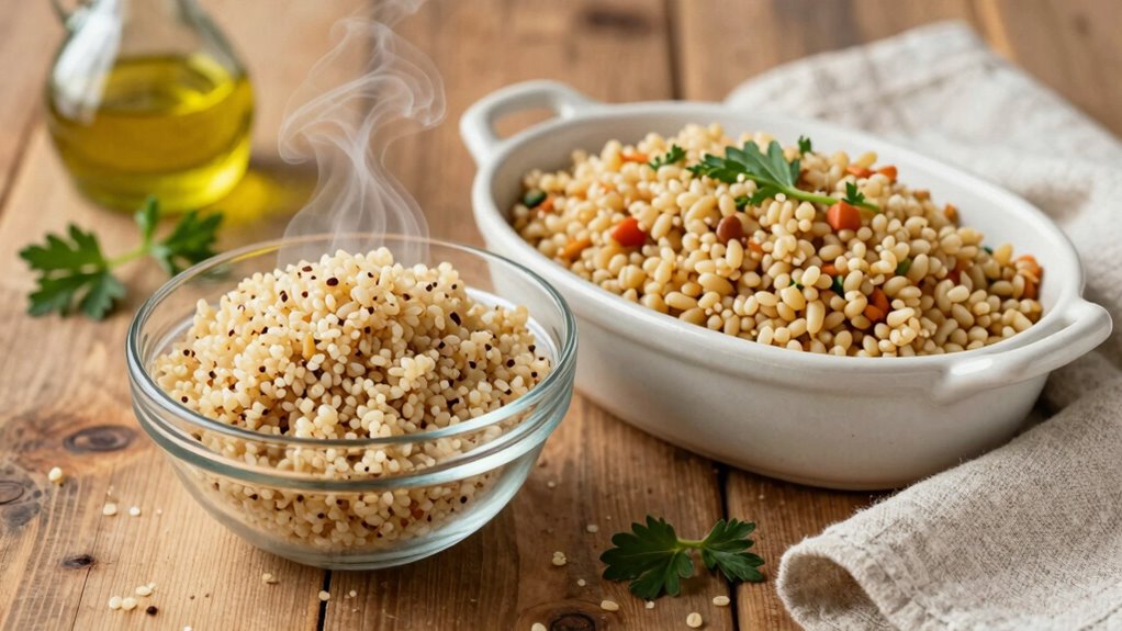 cook grains with proper timing