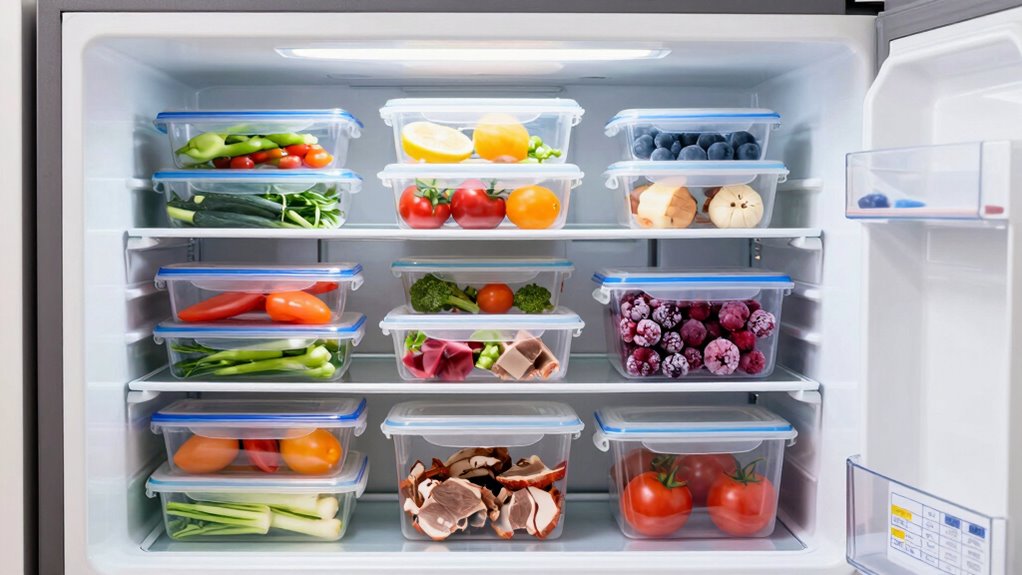 efficient tidy freezer organization