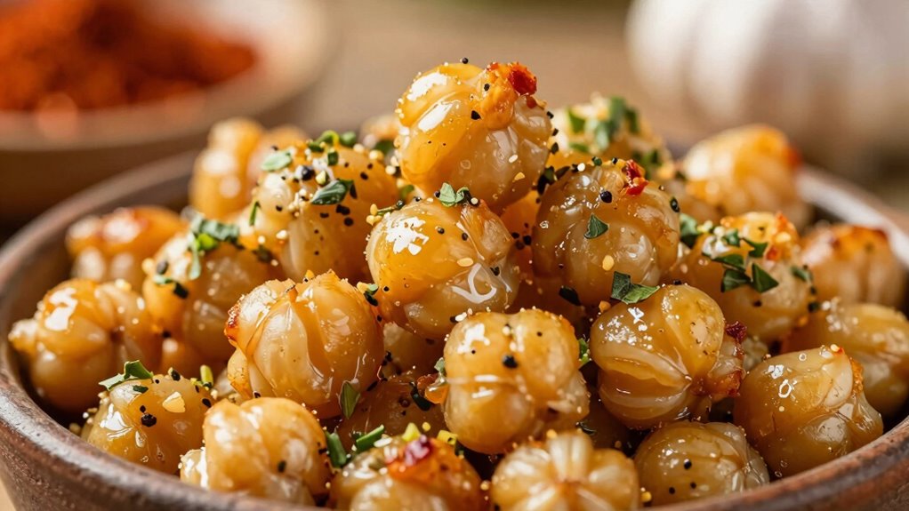 flavorful crunchy seasoned chickpeas