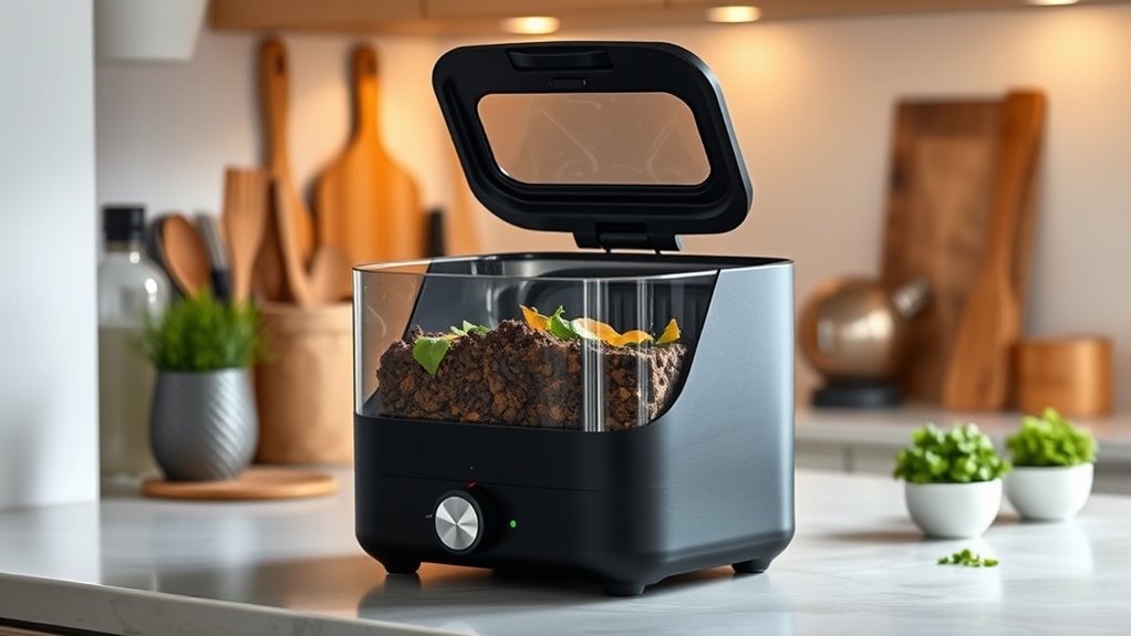 indoor composting features size