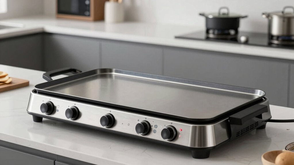 large electric griddle features