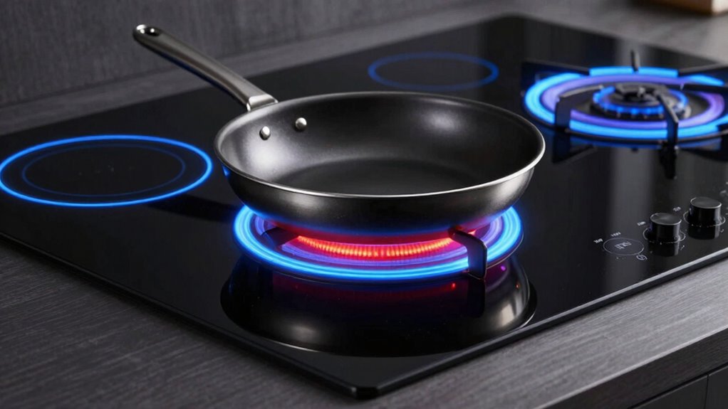 magnetic field heats cookware