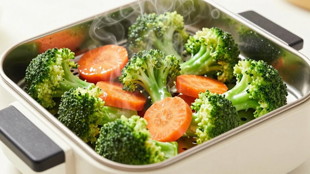 perfectly steamed fresh vegetables