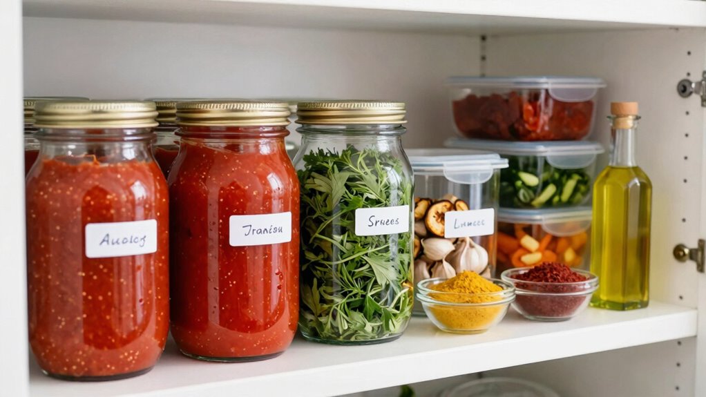 prepped ingredients and sauces