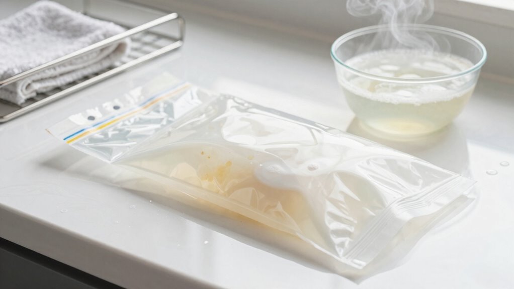 silicone bag odor removal