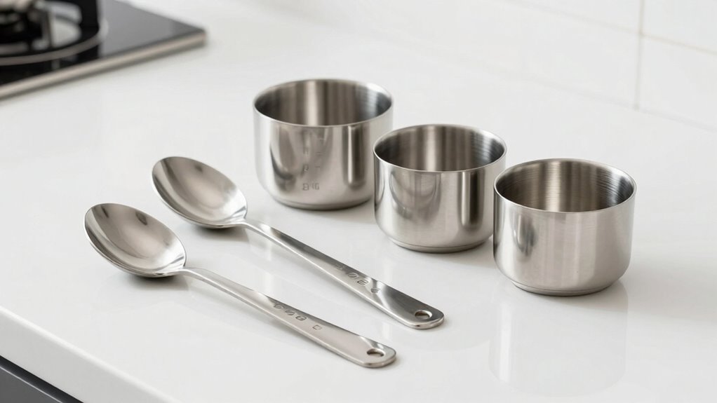 top stainless measuring set