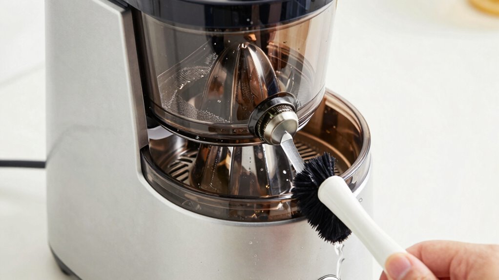 immediate rinse prevents buildup