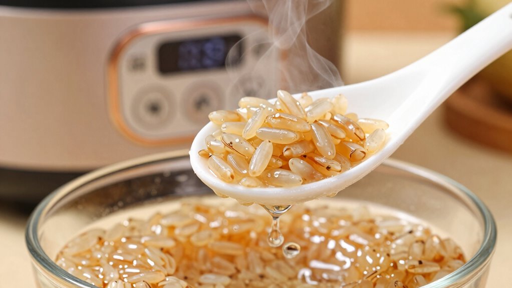rinsing and soaking improve rice