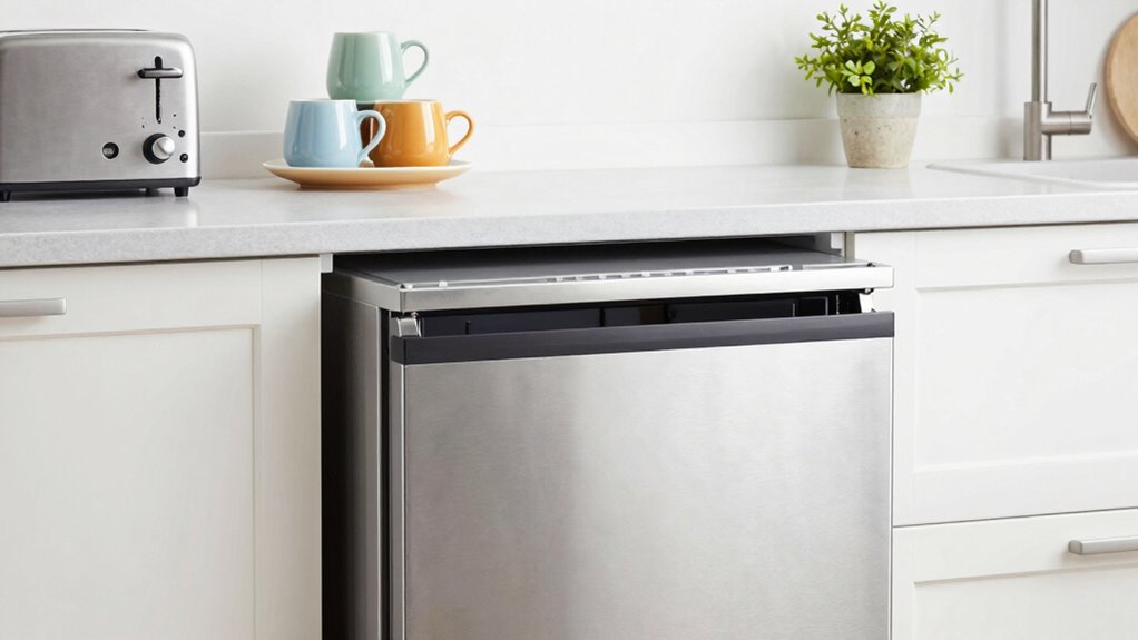 compact stylish kitchen dishwasher