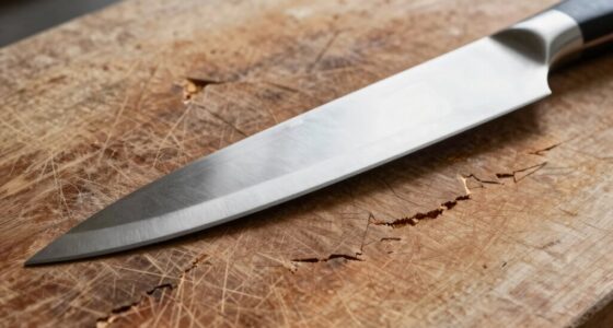 damaging knife edges through boards