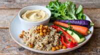 balanced vegan meal composition