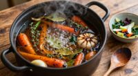 broth from leftover vegetables