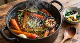 broth from leftover vegetables