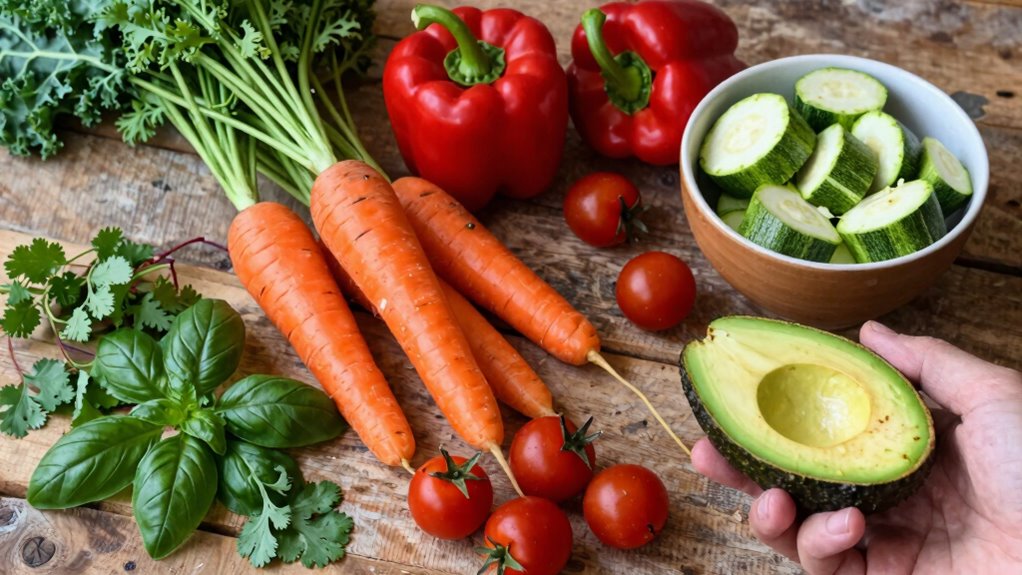 emphasize fresh vegetables
