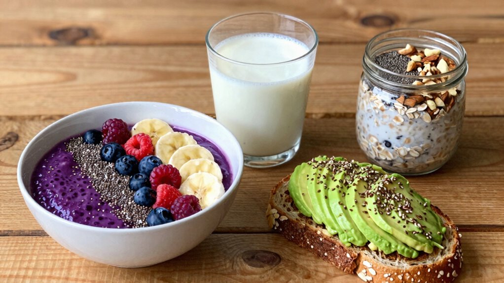 fiber rich plant based breakfast options