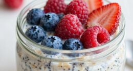 high fiber berry oats