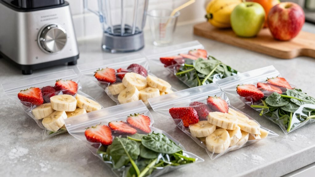 seasonal freezer smoothie prep