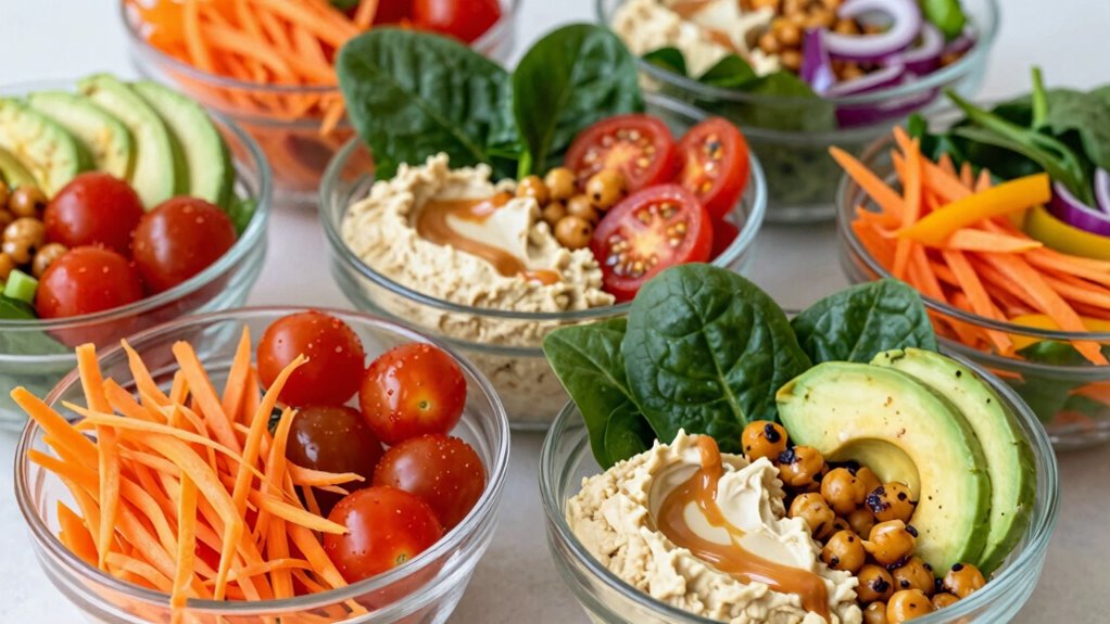 vibrant high protein vegan salads