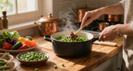 Lamb with peas and broad beans, caponata and vignarola: Conor Gadd’s recipes for Italian-style spring vegetables