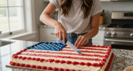 Martha Stewart Serves Huge American Flag Cake with 250 Pieces for Founding Father-Themed Party