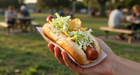 hot dogs with vinegared iceberg and potato chips