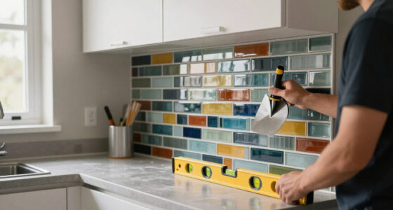A Builder-Grade Kitchen Gets A Pop Of Color With An Easy Backsplash Upgrade