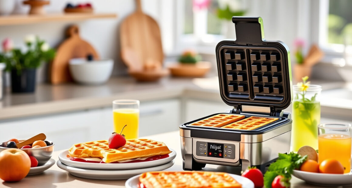 Make Poolside Waffles Effortless with the Ninja Belgian Waffle Maker Pro