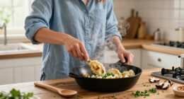 Skillet Pierogi With Mushrooms